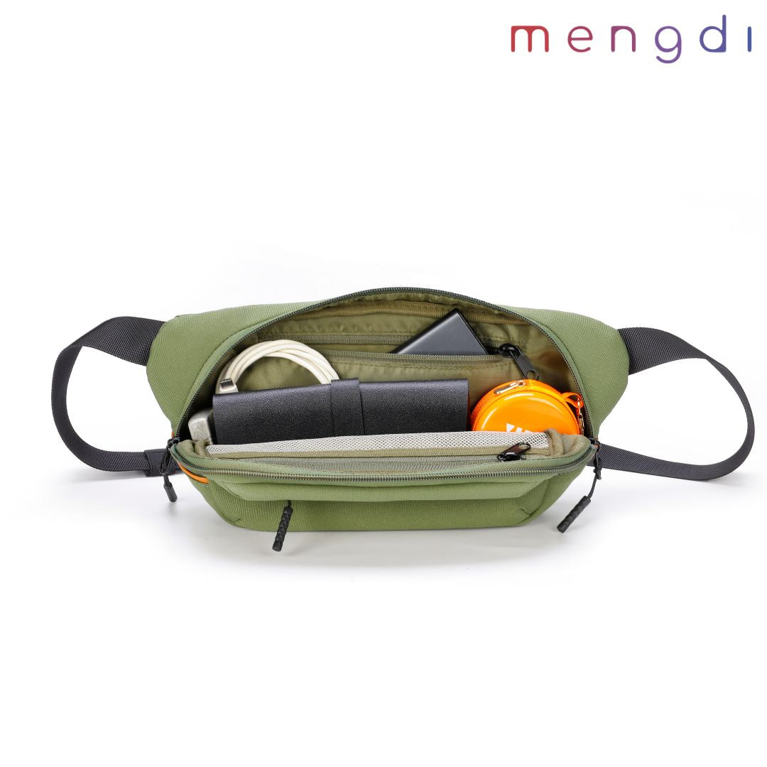 mengdi products- Recycled polyester Sling Bag, Black