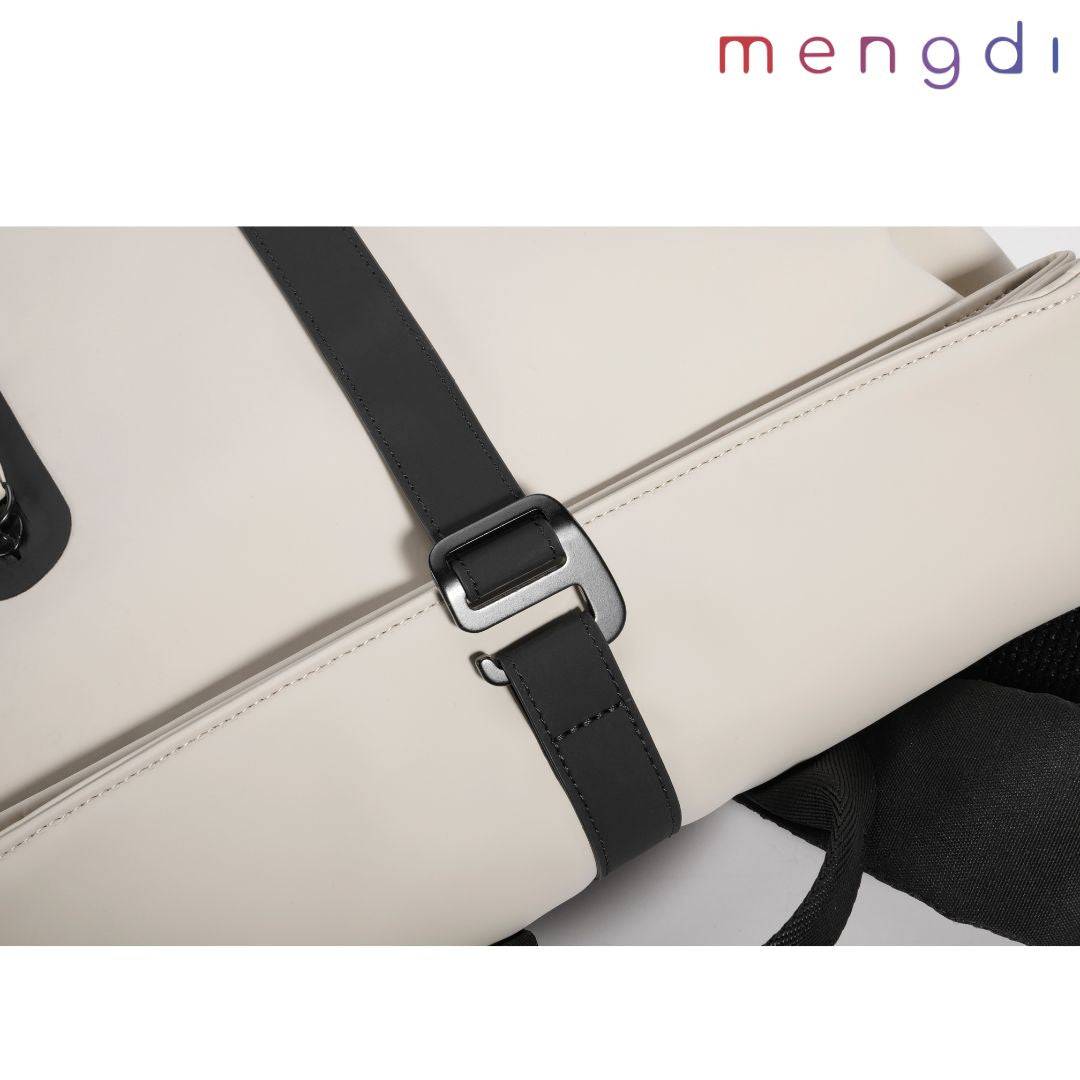 mengdi products-Recycle PU Backpack, Beige