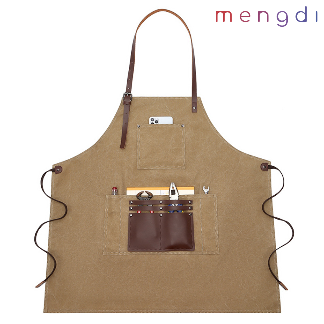 mengdiproducts-Canvas Apron-Khaki color