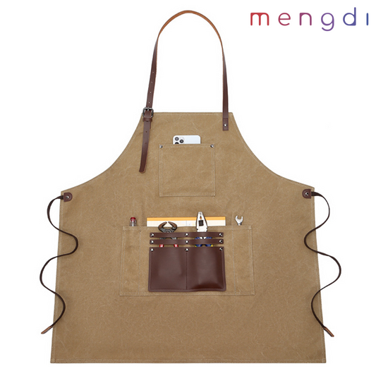 mengdiproducts-Canvas Apron-Khaki color