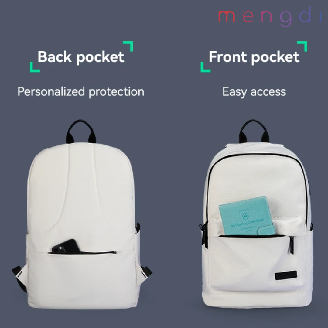 mengdiproducts-Backpack with USB Charging Port-Grey color