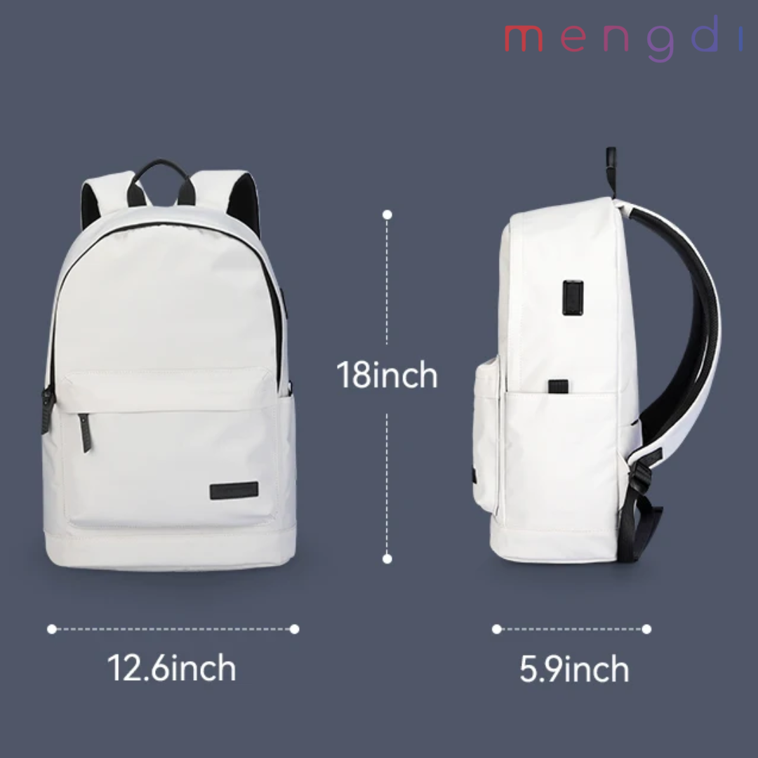 mengdiproducts-Backpack with USB Charging Port-Grey color