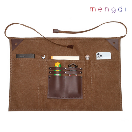 mengdiproducts-Canvas Waist Apron-Brown color