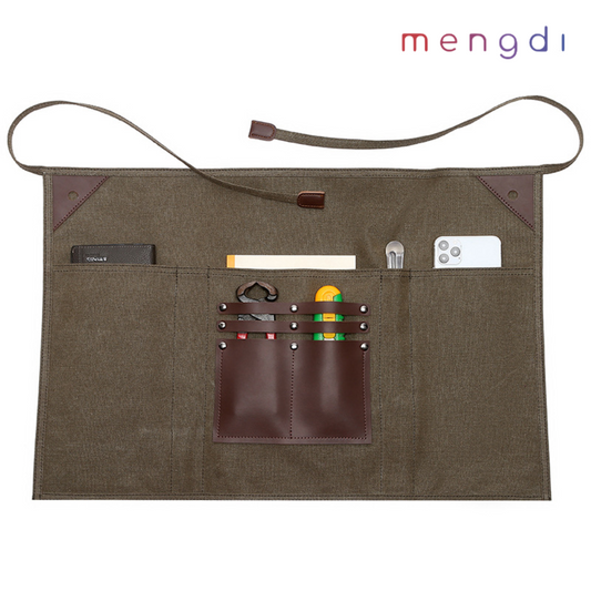 mengdiproducts-Canvas Waist Apron-Green color