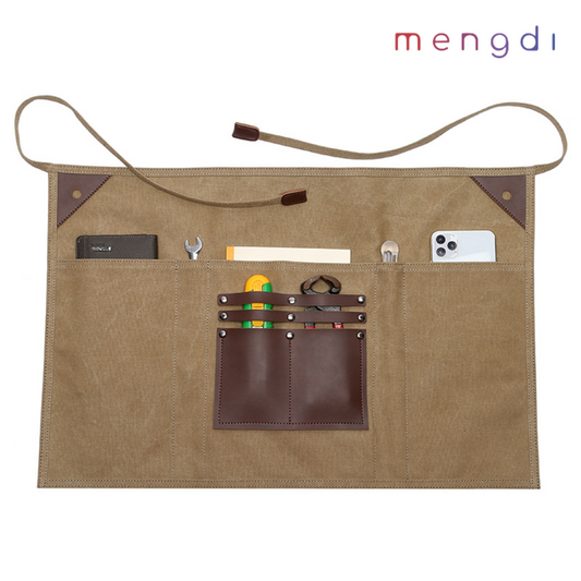 mengdiproducts-Canvas Waist Apron-Khaki color