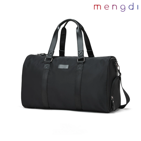 mengdiproducts-Nylon Weekend Bag-Black color