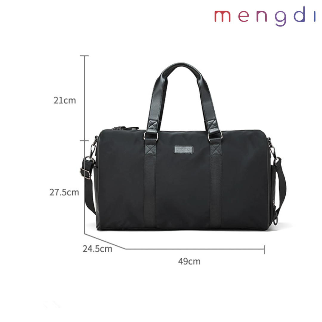 mengdiproducts-Nylon Weekend Bag-Black color