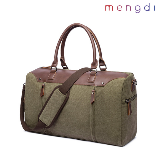 mengdiproducts-Canvas Weekend Bag-Green