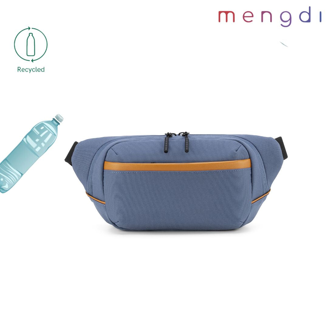 mengdi products- Recycled polyester Sling Bag, Blue