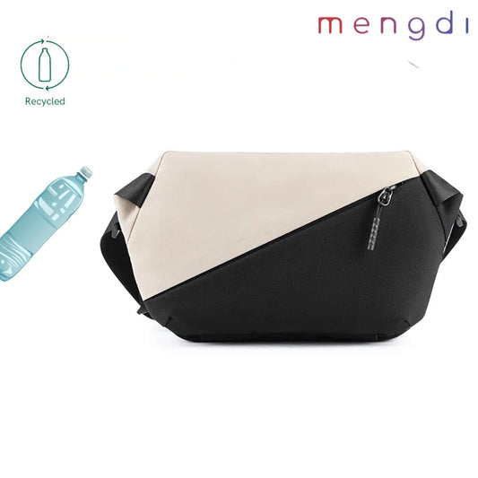 mengdi products-Recycled polyester Sling Bag, White