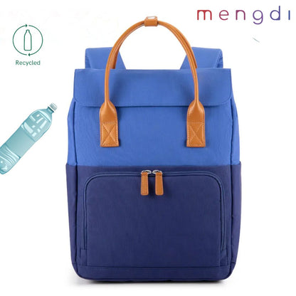 mengdi products- Recycle polyester Daily Backpack, Blue