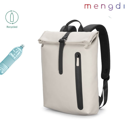 mengdi products-Recycle PU Backpack, Beige
