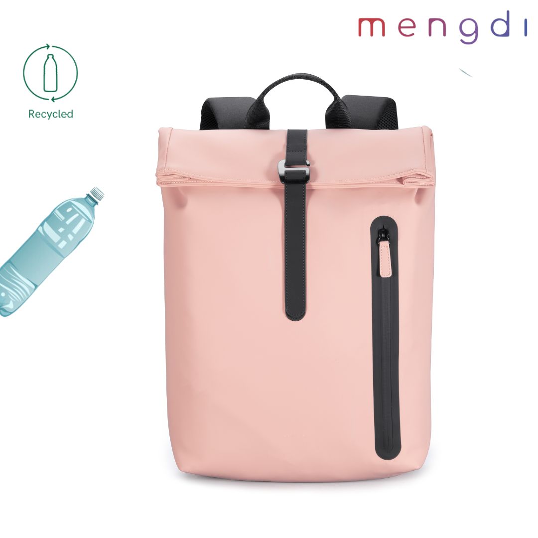 mengdi products-Recycle PU Backpack, Pink