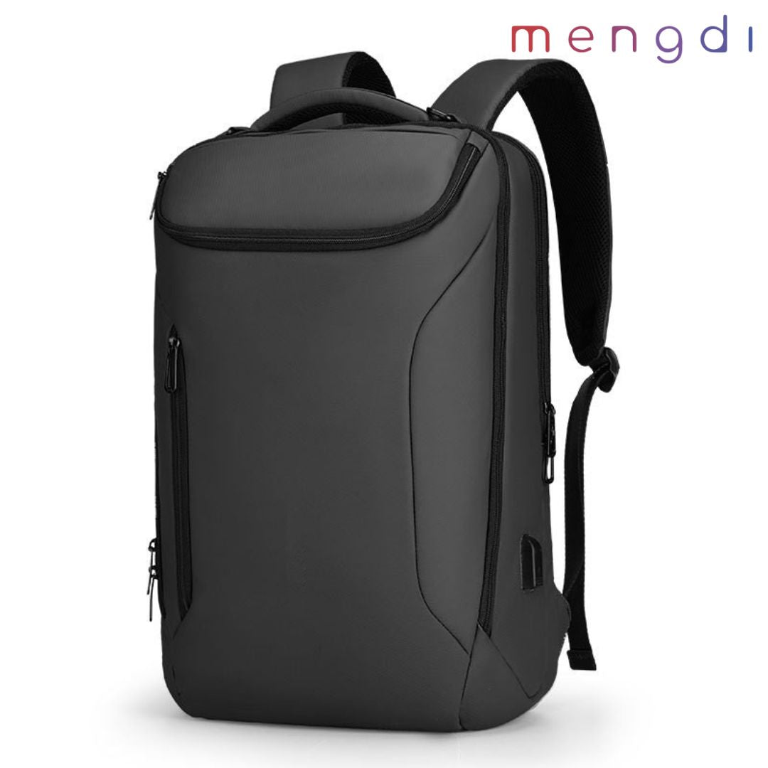 mengdiproducts-Backpack with USB Charging Port-Grey color