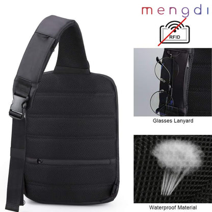 mengdiproducts- Sling bag with USB Charging Port-Red