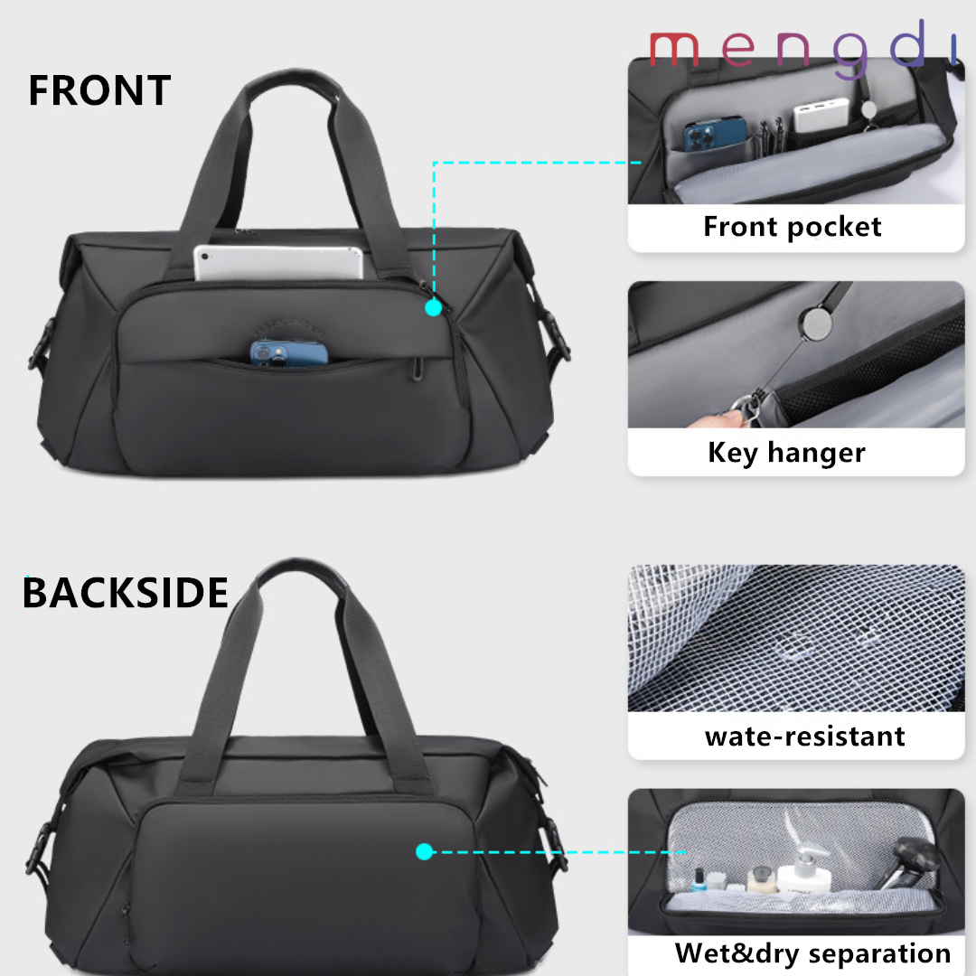 mengdi products- Travel weekend bag, Black