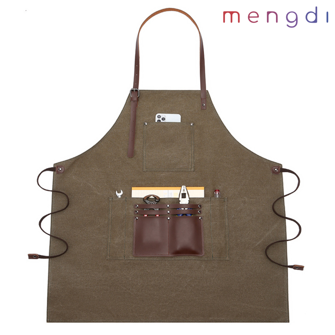 mengdiproducts-Canvas Apron-Green color