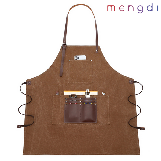 mengdiproducts-Canvas Apron-Brown color