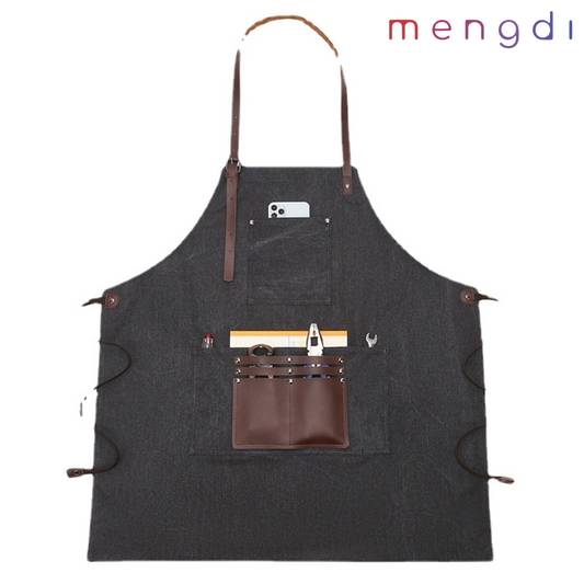 mengdiproducts-Canvas Apron-Black color