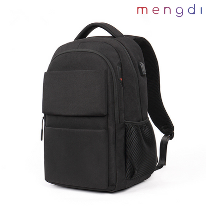 mengdiproducts- Backpack with USB charging port-Black