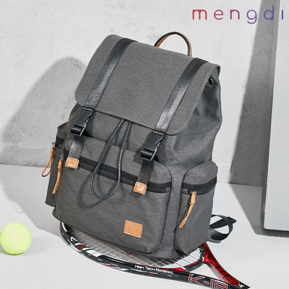 mengdiproducts-Canvas Backpack-Grey