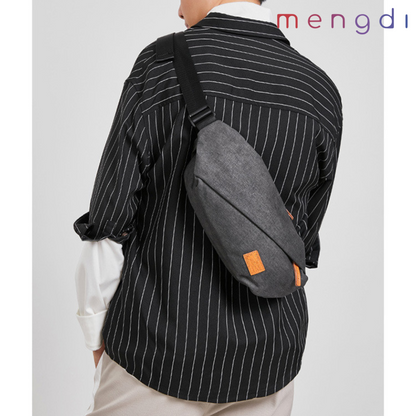mengdiproducts-Canvas Sling Bag-Grey color