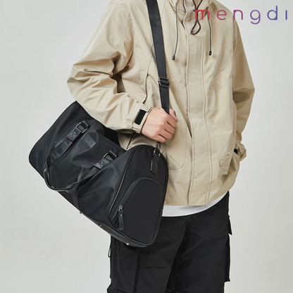 mengdiproducts-Nylon Weekend Bag-Black color