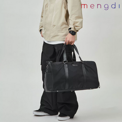 mengdiproducts-Nylon Weekend Bag-Black color