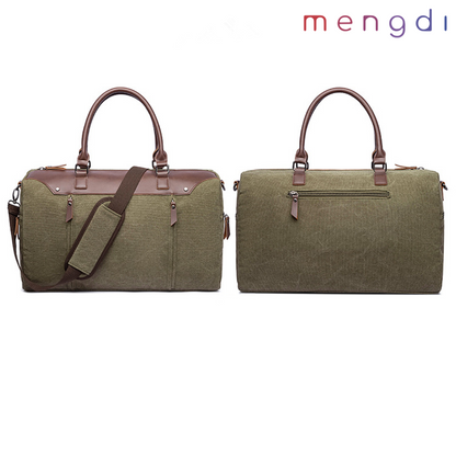 mengdiproducts-Canvas Weekend Bag-Green